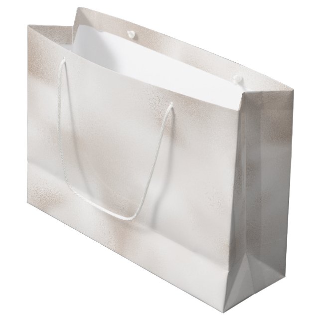 Grand Sac Cadeau Pearl White Christmas (Devant Angle)