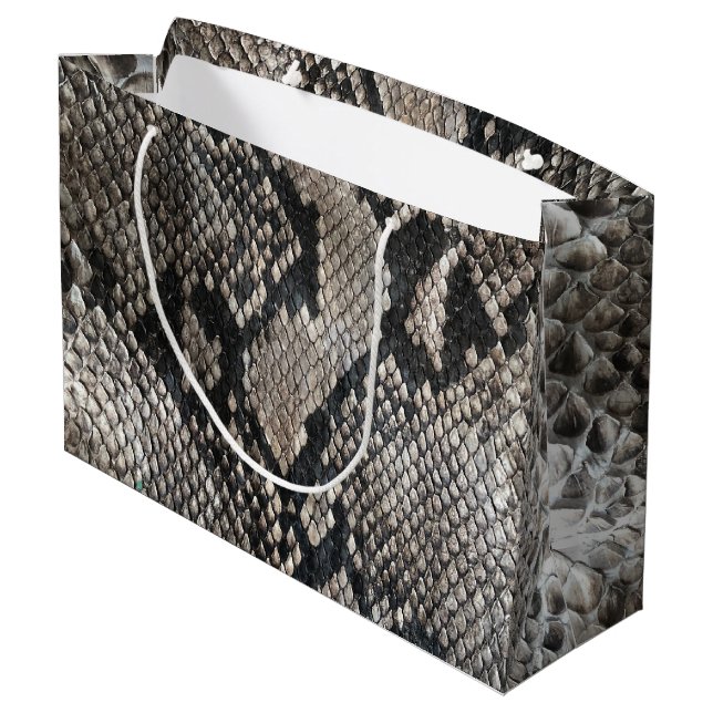 Grand Sac Cadeau Peau de serpent Python tendance - Rich Elegant Mod (Dos Angle)