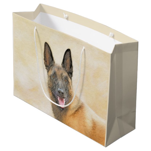 Grand Sac Cadeau Peinture malinoise belge - Beau art original de ch (Dos Angle)