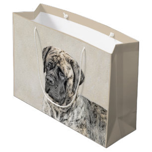 Grand Sac Cadeau Peinture mastiff anglaise (Brindle) - Dog Art