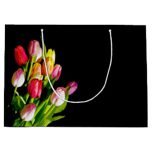 Grand Sac Cadeau Peinture Tulip - Art Fleur original