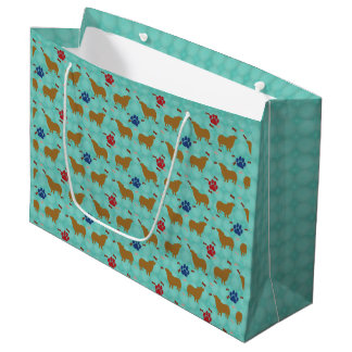 Grand Sac Cadeau Pembroke Welsh Corgi Shadow