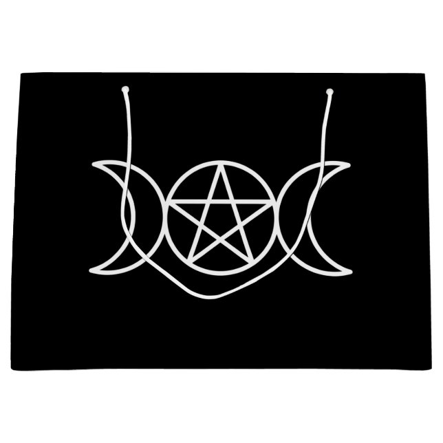 Grand Sac Cadeau Pentacle triple lune  (Devant)