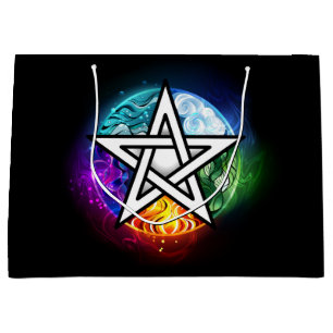 Grand Sac Cadeau pentagramme du Wiccan