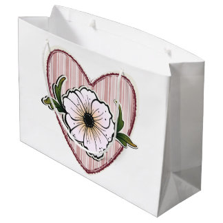 Grand Sac Cadeau Peony Heart