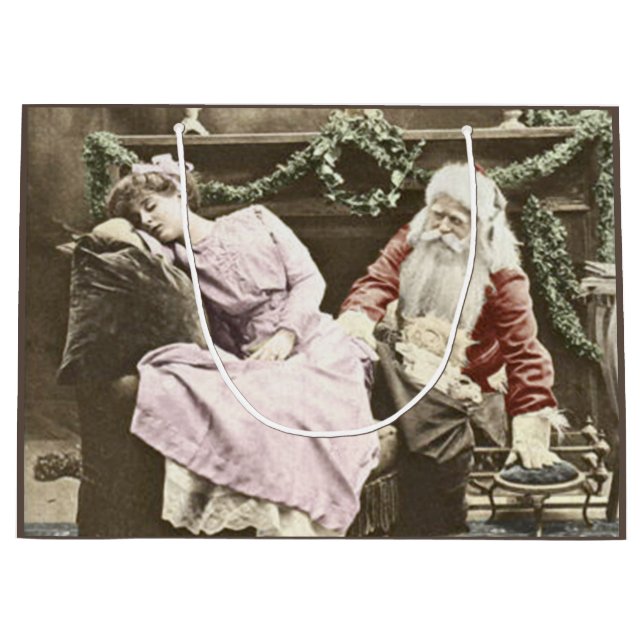 Grand Sac Cadeau Père Noël Déplaisant (Devant)