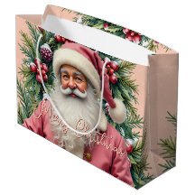 Père Noël rose élégant