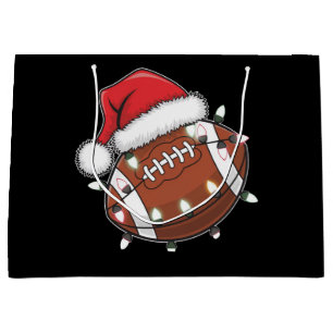 Grand Sac Cadeau Père Noël Sports Noël Américain Amoureux de Footba