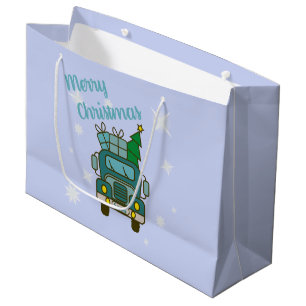 Grand Sac Cadeau Père Noël vue de devant Joyeux Noël