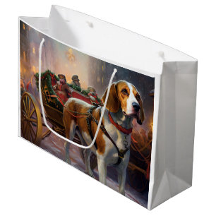 Grand Sac Cadeau Période de fêtes de Noël Beagle