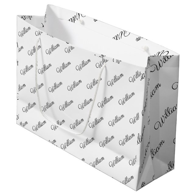 Grand Sac Cadeau Personalised wrapping paper  (Devant Angle)