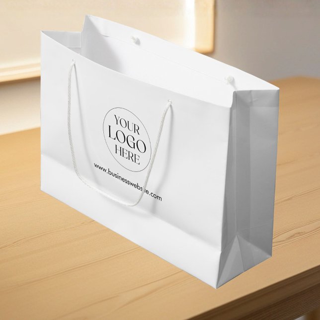 Grand Sac Cadeau Personalized Company Logo Simple Business Shopping (In situ)