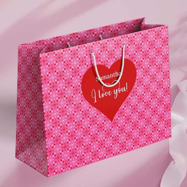 Grand Sac Cadeau Personalized Love Gift Bag With I Love You Message (Personalized Love Gift Bag With I Love You Message)
