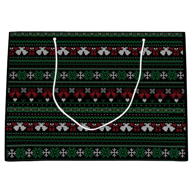 Grand Sac Cadeau Personnalisable Couleur Arrière - plan Mes cloches (Devant)