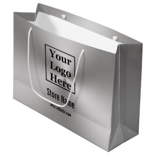 Grand Sac Cadeau Personnalisez votre logo ici sur le look métal bro