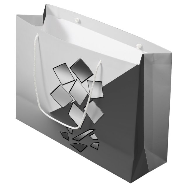 Grand Sac Cadeau Pétales de chrome (Devant Angle)