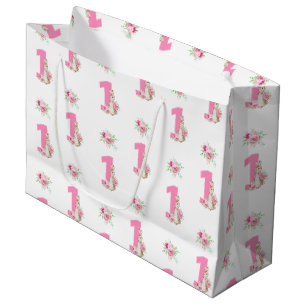 Grand Sac Cadeau Peter Rabbit   Premier anniversaire rose