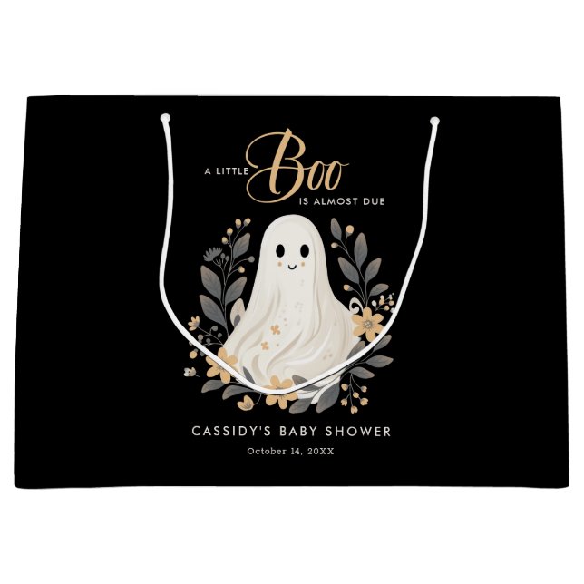 Grand Sac Cadeau Petit Boho Ghost Baby shower d'Halloween (Devant)