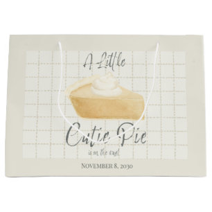 Grand Sac Cadeau Petit Bout de Chou Neutre Baby Shower Automnal Bei