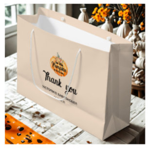 Grand Sac Cadeau Petit Citrouille en route Baby shower