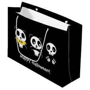 Grand Sac Cadeau Petites pandas dans l'obscurité
