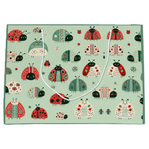 Grand Sac Cadeau Petits Insectes Festifs