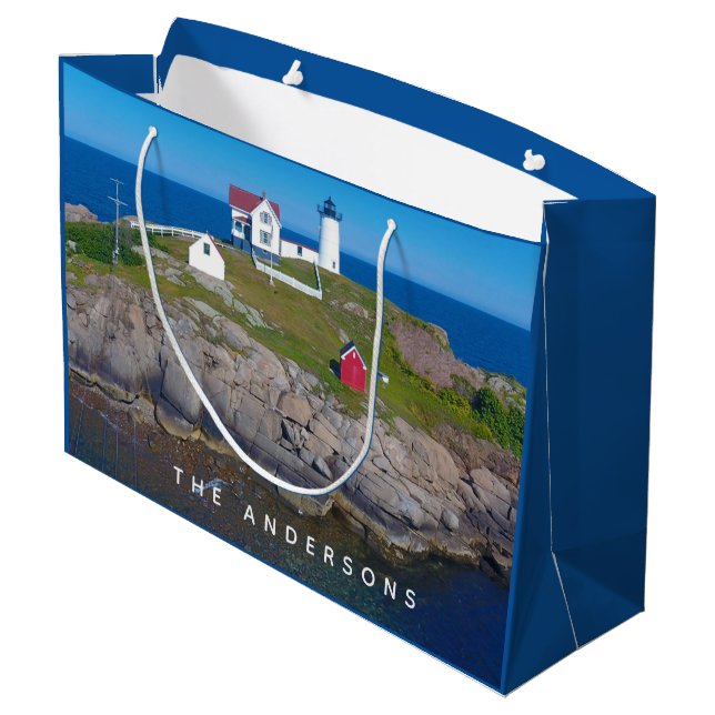 Grand Sac Cadeau Phare du Maine (Dos Angle)