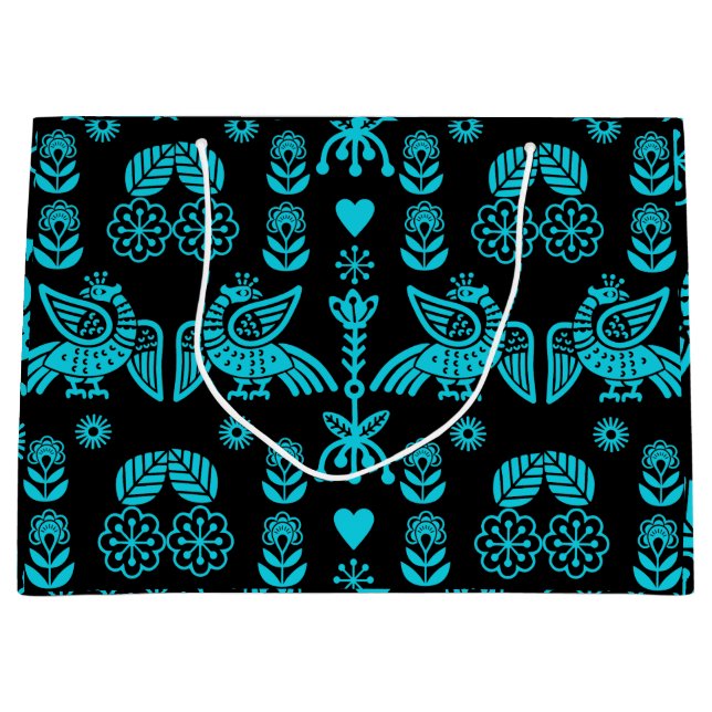Grand Sac Cadeau Phoenix Bird Fold Art Imprimer (Devant)
