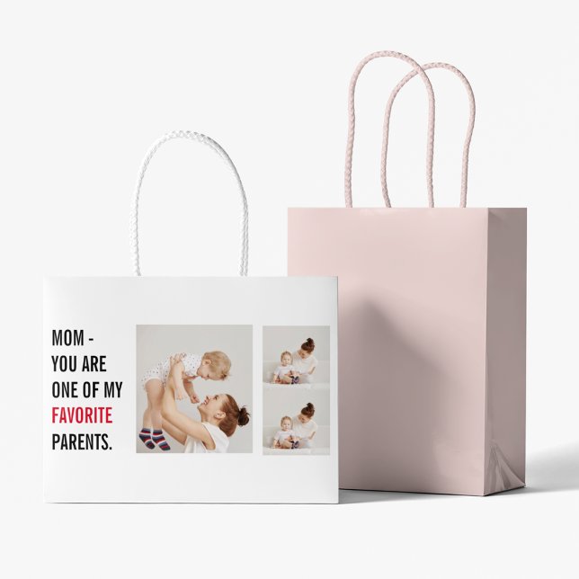 Grand Sac Cadeau Photo de collection moderne & Joyeux cadeau de la  (Créateur téléchargé)