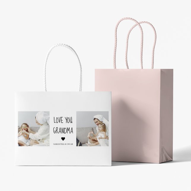 Grand Sac Cadeau Photo de Love You Grandma Meilleur poison (Créateur téléchargé)