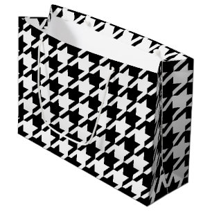 Grand Sac Cadeau Pied-de-poule