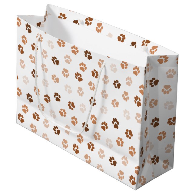 Grand Sac Cadeau Pieds de chien (Devant Angle)