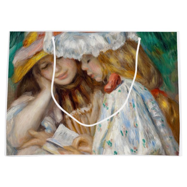 Grand Sac Cadeau Pierre-Auguste Renoir - Deux Filles Lecture (Devant)