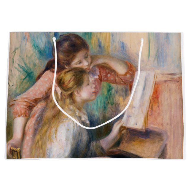 Grand Sac Cadeau Pierre Auguste Renoir - Jeunes filles au piano (Devant)