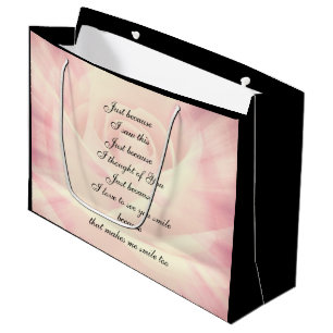 Grand Sac Cadeau Pink Country Chic Poem design