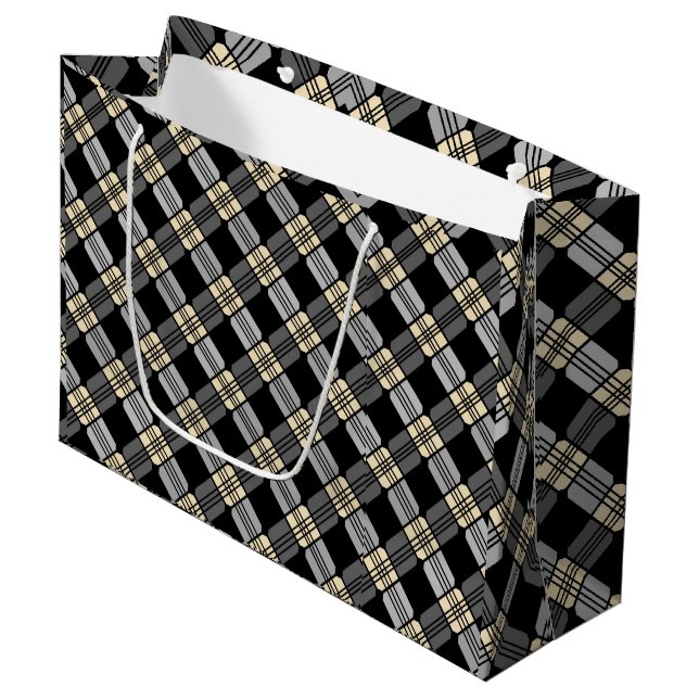 Grand Sac Cadeau Pique-nique gris (Devant Angle)