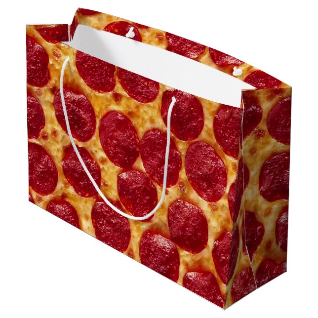 Grand Sac Cadeau pizza pepperonis (Dos Angle)