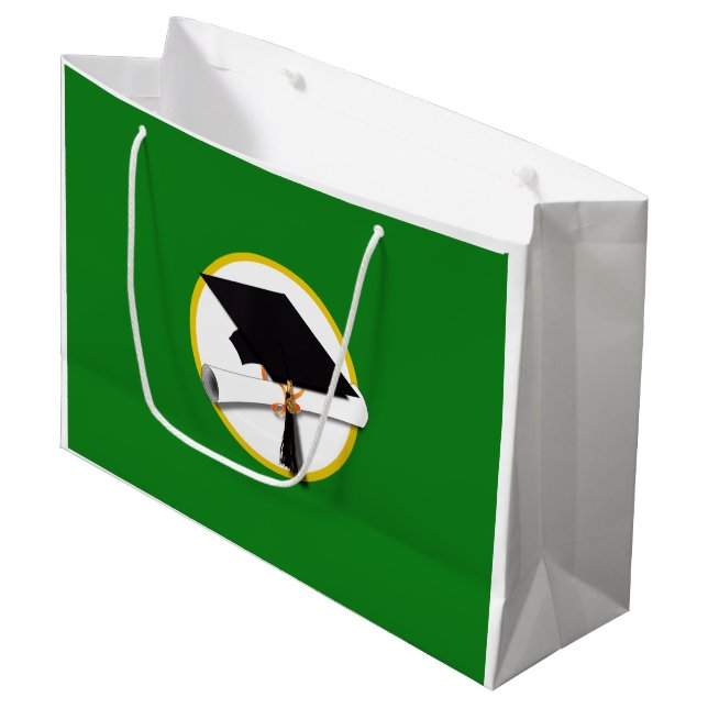 Grand Sac Cadeau Plafond de diplôme avec diplôme - Arrière - plan v (Devant Angle)