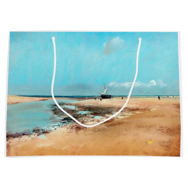 Grand Sac Cadeau Plage à Low Tide (Bouche de la rivière), Edgar Deg (Devant)