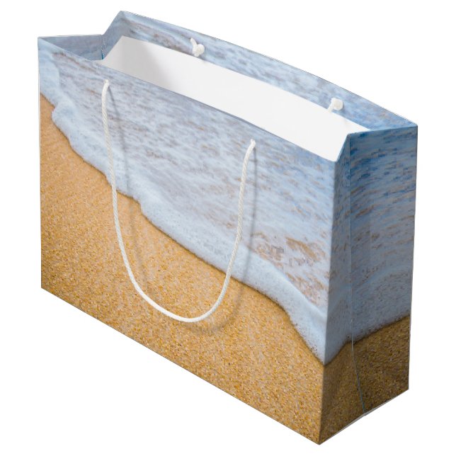 Grand Sac Cadeau Plage de sable avec Surf en mousse (Dos Angle)