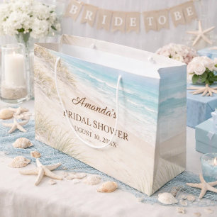 Grand Sac Cadeau Plage élégante de mariage côtier
