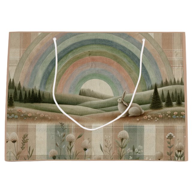 Grand Sac Cadeau Plaid Arc-en-Ciel (Devant)