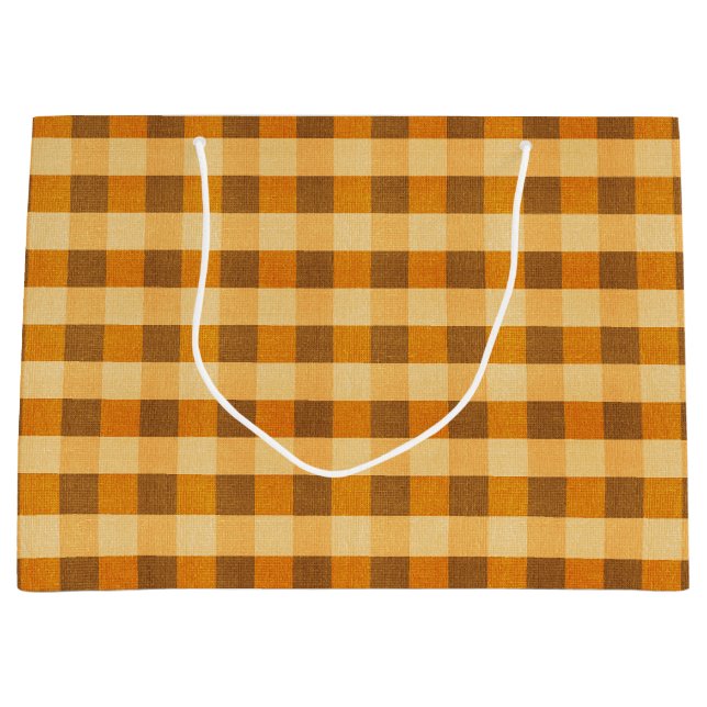 Grand Sac Cadeau Plaid Chaleureux d'Automne  (Devant)