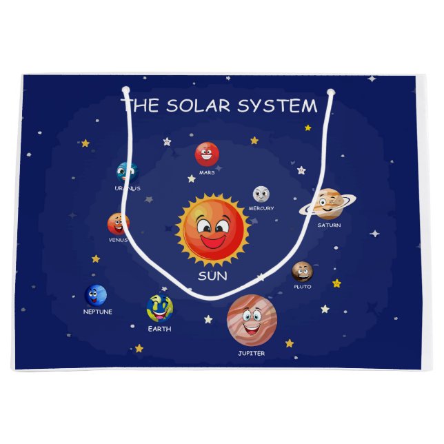 Grand Sac Cadeau Planètes du système solaire (Devant)