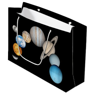 Grand Sac Cadeau Planètes du système solaire (Couleur modifiable)