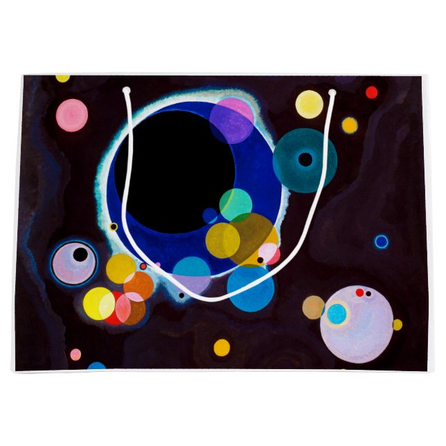 Grand Sac Cadeau Plusieurs cercles, Wassily Kandinsky (Devant)