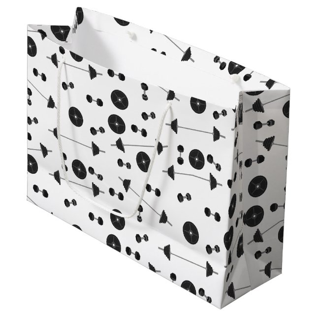 Grand Sac Cadeau Poids Formation Fitness Dumbbell Bodybuilding (Devant Angle)