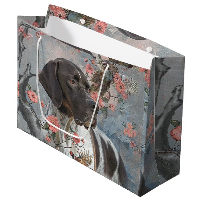 Grand Sac Cadeau Pointeur Anglais  (Devant Angle)