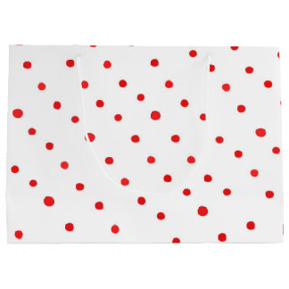 Grand Sac Cadeau Points rouges