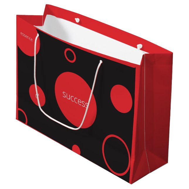 Grand sac cadeau Pois rouge (Devant Angle)